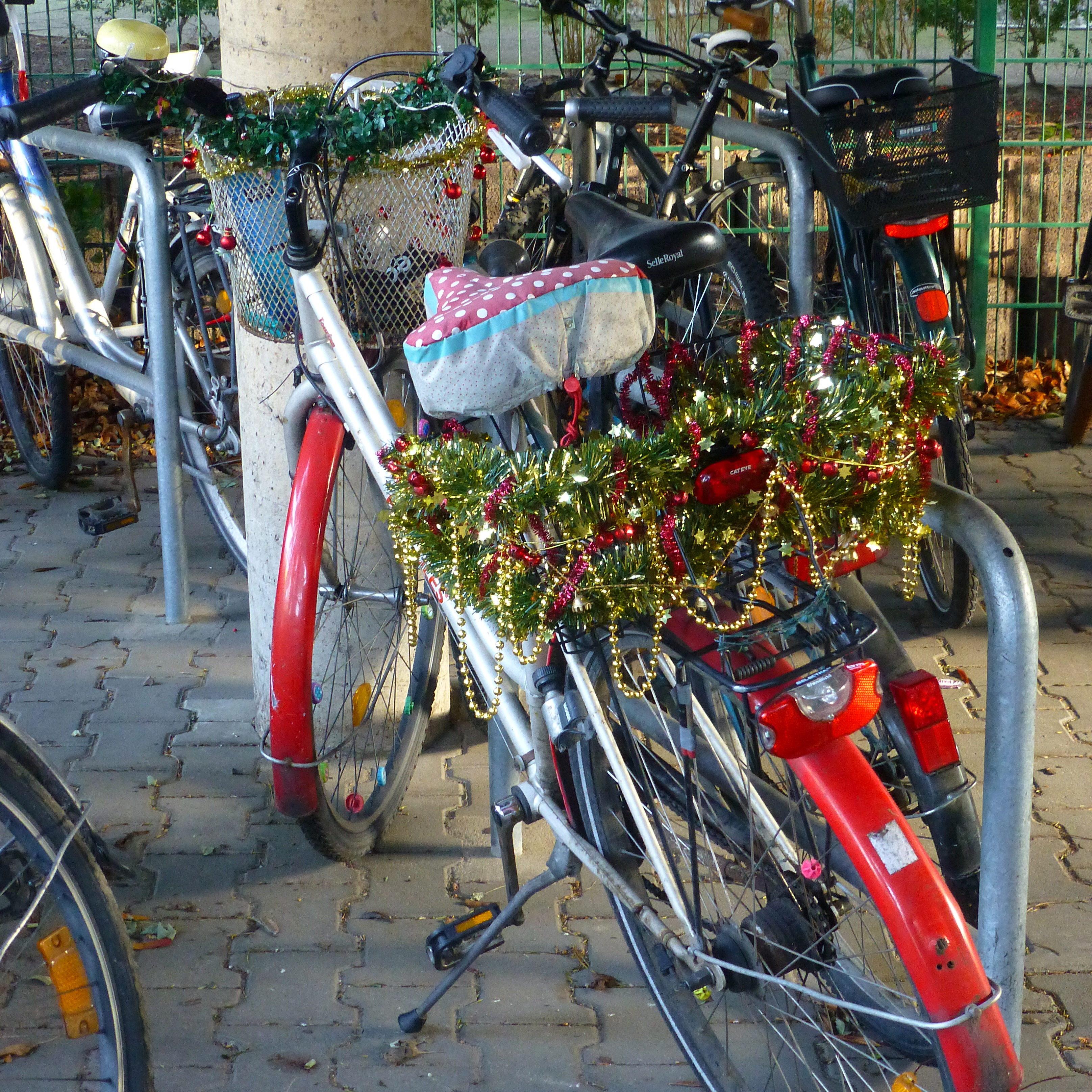 Mit dem Weihnachts-Fahrrad in Berlin – das nenn ich Style…….